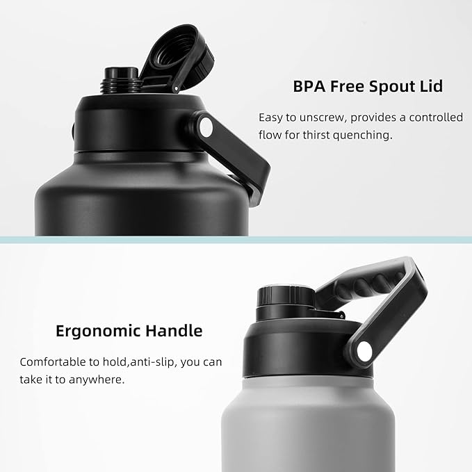 BJPKPK Gallon Water Bottle with Ergonomic Handle
