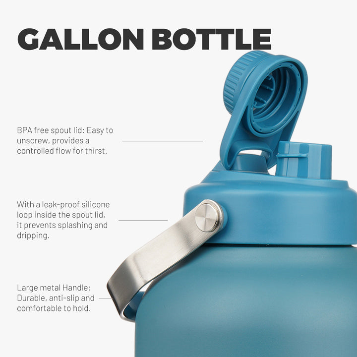 BJPKPK Gallon Insulated Water Bottles with Metal Handle