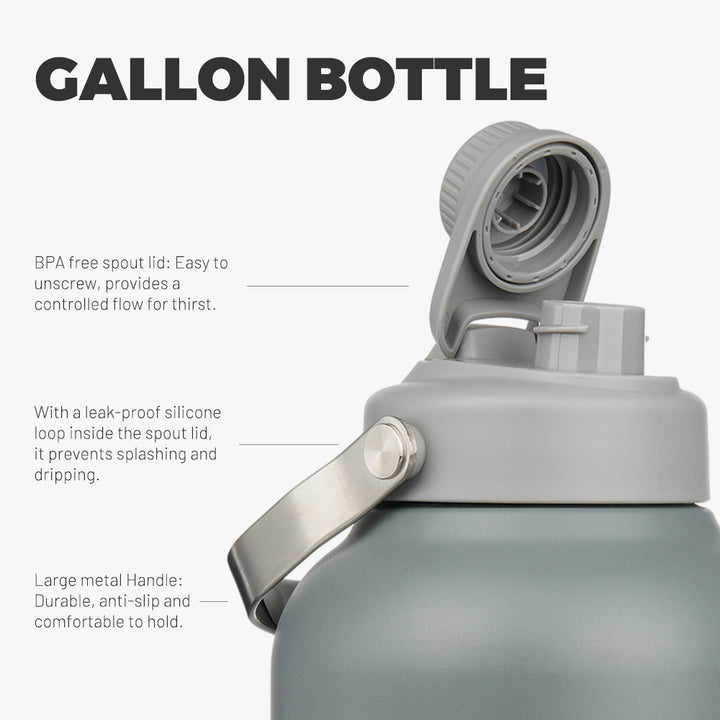 BJPKPK Gallon Insulated Water Bottles with Metal Handle